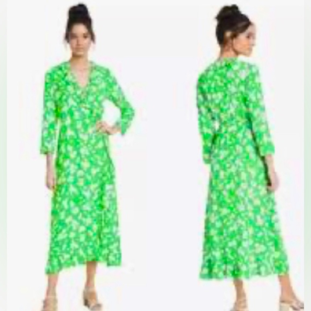 Rixo Target 3/4 sleeve Daisy Wrap Dress